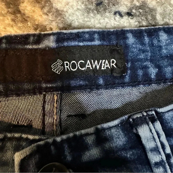 Rocawear Men’s Hip Hop Y2K Urban Streetwear Blue Jeans Tag Size 34x30 - Picture 2 of 11